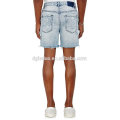 Wholesales price men straight ripped vintage half pants denim jeans shorts men